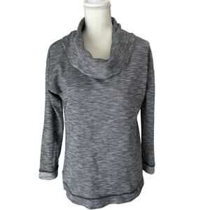TALBOTS Top Womens Petite Large Cowl Neck Wool Blend Athleisure Casual